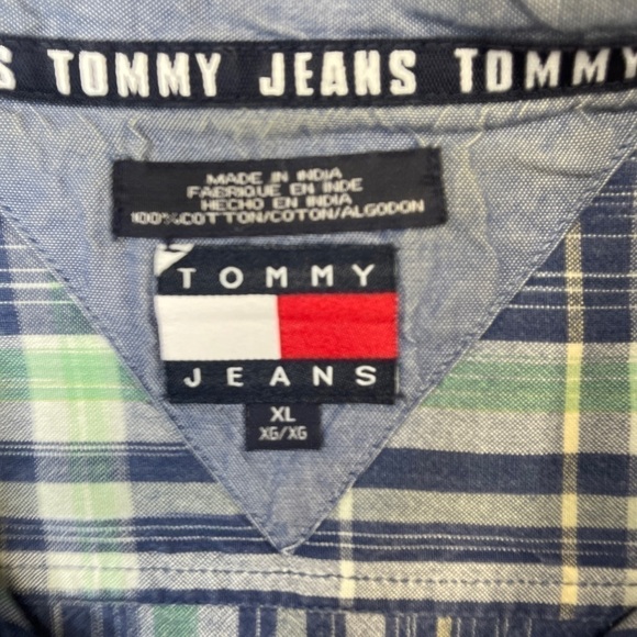 TOMMY JEANS XL CASUAL BUTTON DOWN Short Sleeve - Picture 4 of 5